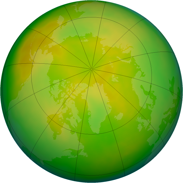 Arctic ozone map for May 2012